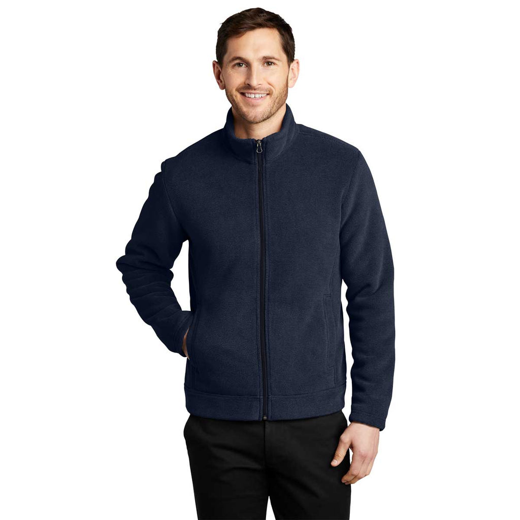 Port Authority Men's Insignia Blue/River Blue Navy Ultra Warm Brushed Fleece Jacket