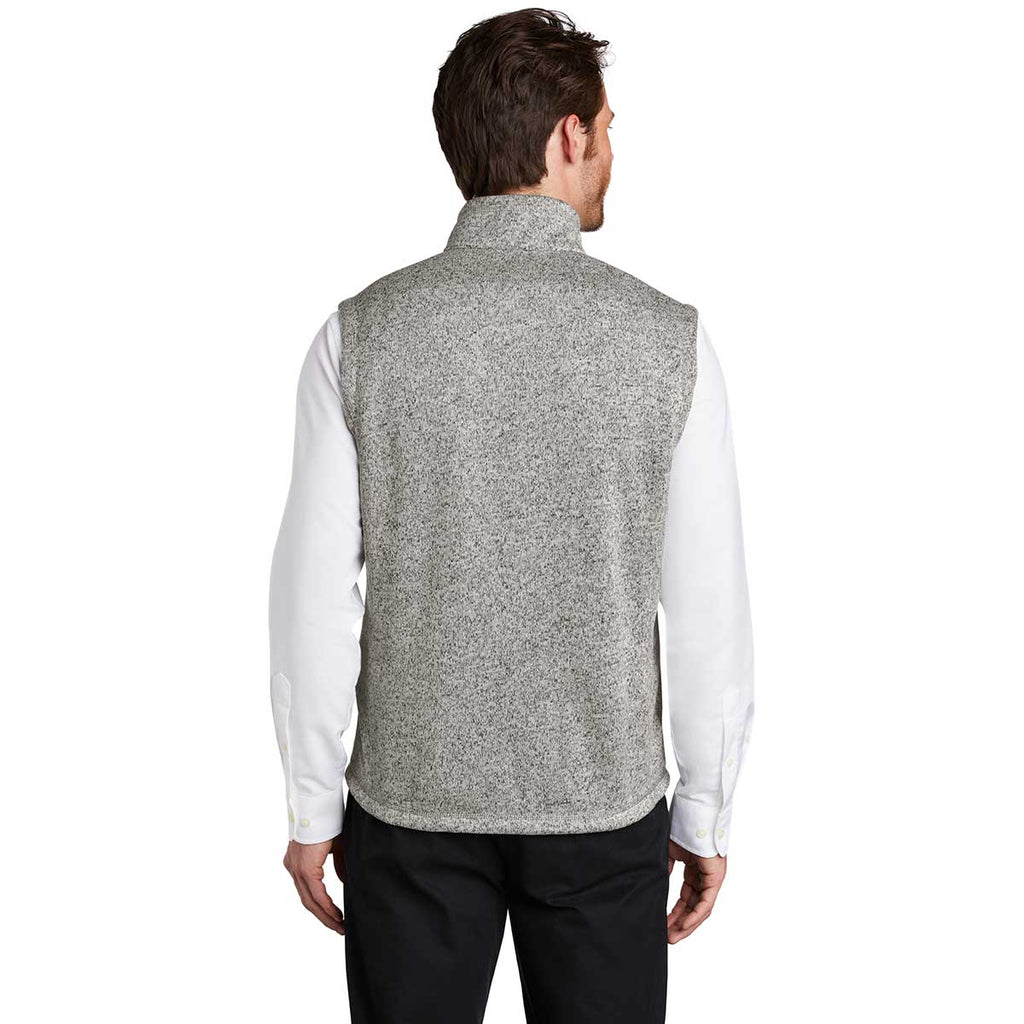 Port Authority Men's Grey Heather Sweater Fleece Vest