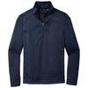 Port Authority Men's Dress Blue Navy Heather Diamond Fleece Quarter Zip Pullover