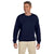 Hanes Men's Navy 9.7 oz. Ultimate Cotton 90/10 Fleece Crew