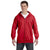 Hanes Men's Deep Red 9.7 oz. Ultimate Cotton 90/10 Full-Zip Hood