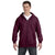 Hanes Men's Maroon 9.7 oz. Ultimate Cotton 90/10 Full-Zip Hood