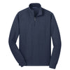 Port Authority Men's Navy 1/4 Zip Slub Fleece Pullover