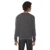 American Apparel Unisex Dark Heather Grey Flex Fleece Drop Shoulder Pullover Crewneck