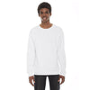 American Apparel Unisex White Flex Fleece Drop Shoulder Pullover Crewneck