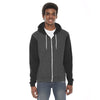 American Apparel Unisex Dk Hth Gry/Blk Flex Fleece Zip Hoodie