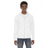 American Apparel Unisex White Flex Fleece Zip Hoodie