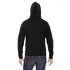 American Apparel Unisex Black Flex Fleece Drop Shoulder Pullover Hoodie