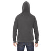 American Apparel Unisex Dark Heather Grey Flex Fleece Drop Shoulder Pullover Hoodie