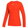 adidas Women's Collegiate Orange Amplifier Long Sleeve Tee