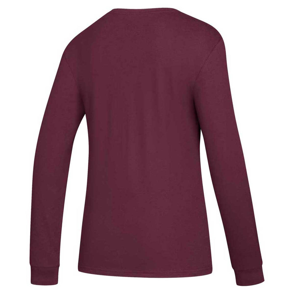 adidas Women's Maroon Amplifier Long Sleeve Tee