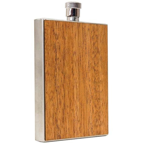 Woodchuck USA Mahogany Wood Flask 3oz