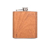 Woodchuck USA Mahogany Wood Flask 6 oz