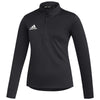 adidas Women's Black/White Under The Lights Long Sleeve Woven 1/4 Zip