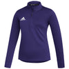 adidas Women's Team Collegiate Purple/White Under The Lights Long Sleeve Woven 1/4 Zip