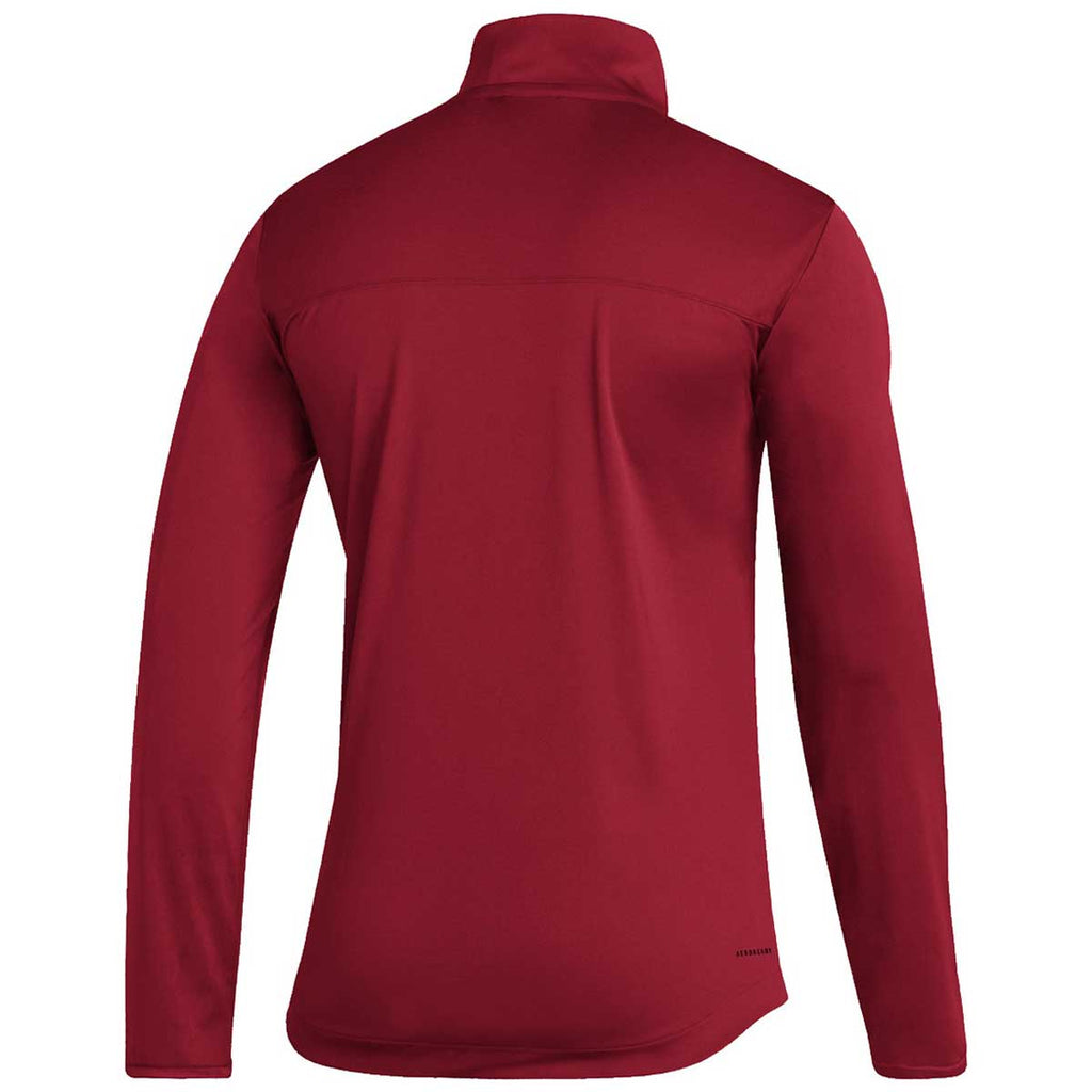 adidas Men's Team Power Red/White Under The Lights Long Sleeve Knit 1/4 Zip