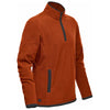 Stormtech Men's Burnt Orange/Graphite Shasta Tech Fleece Quarter Zip