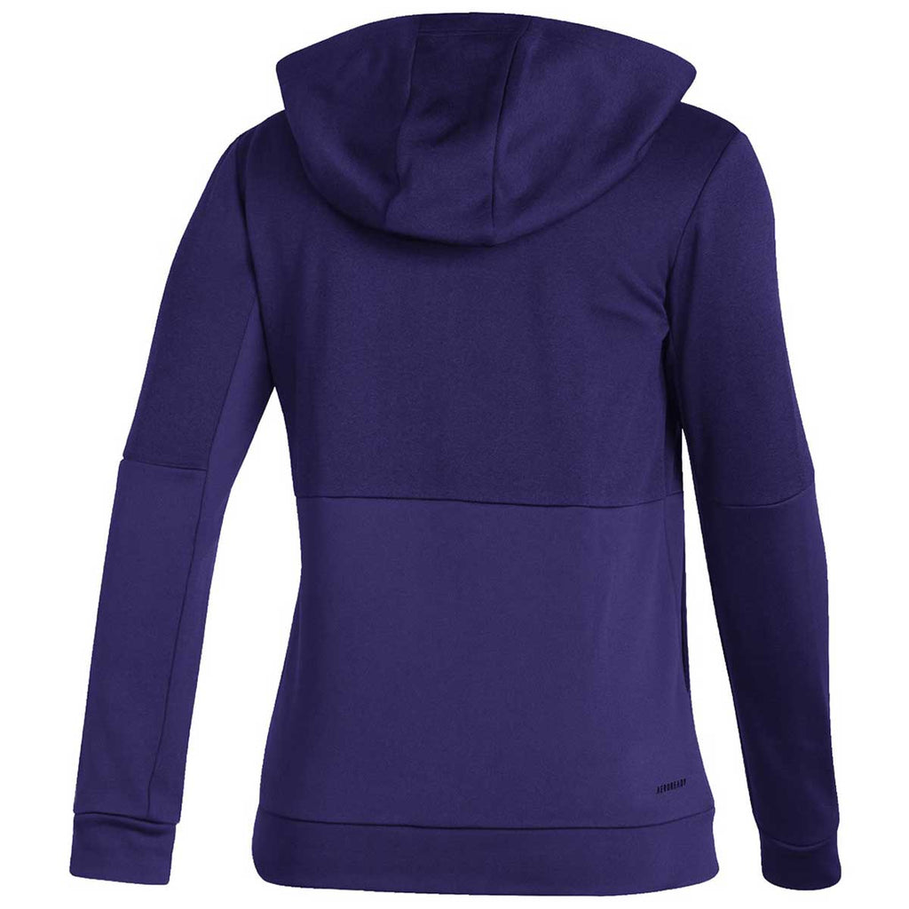 adidas Women's Team Collegiate Purple/White Team Issue Full Zip Jacket