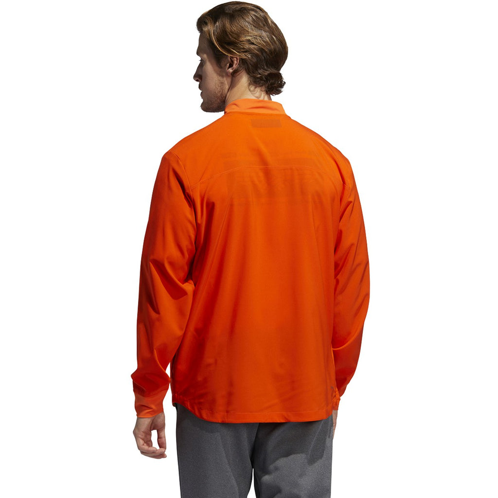 adidas Men's Team Orange/White Under The Lights Long Sleeve Woven 1/4 Zip