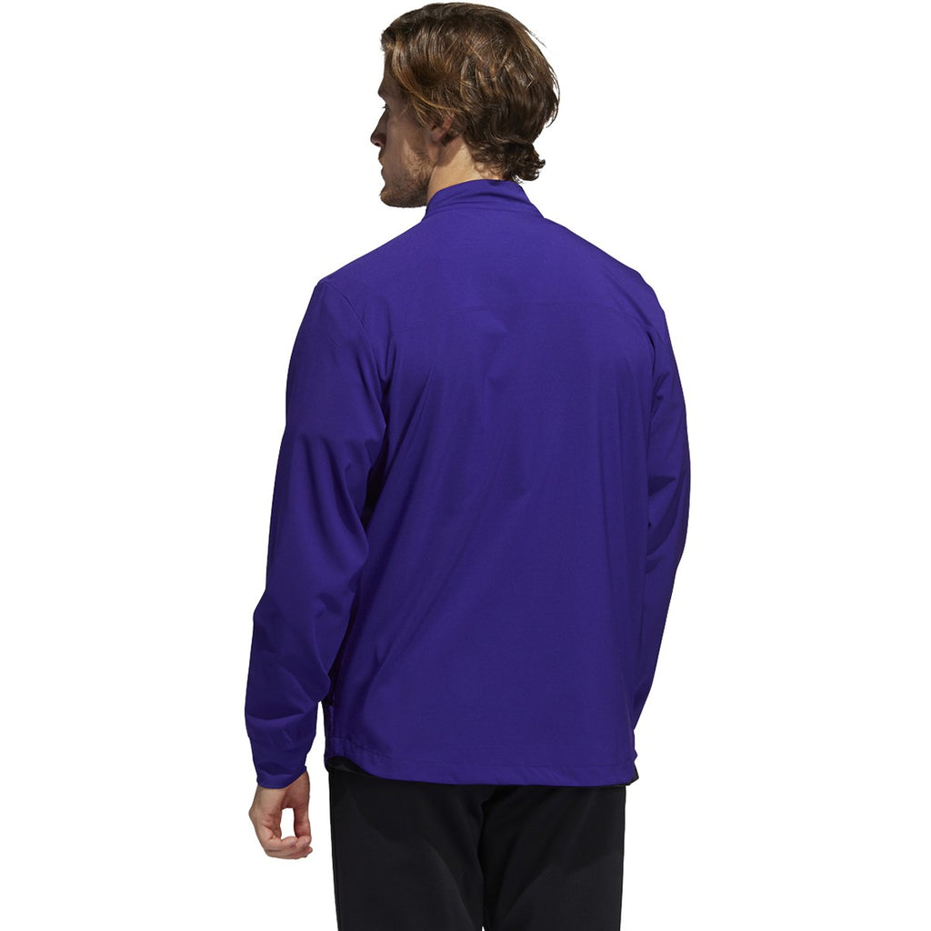 adidas Men's Team Collegiate Purple/White Under The Lights Long Sleeve Woven 1/4 Zip