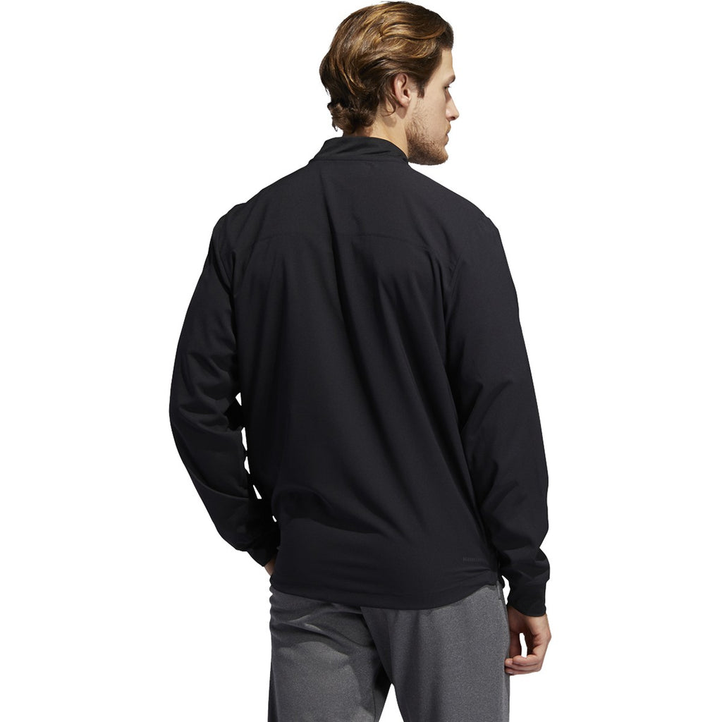 adidas Men's Black/White Under The Lights Long Sleeve Woven 1/4 Zip