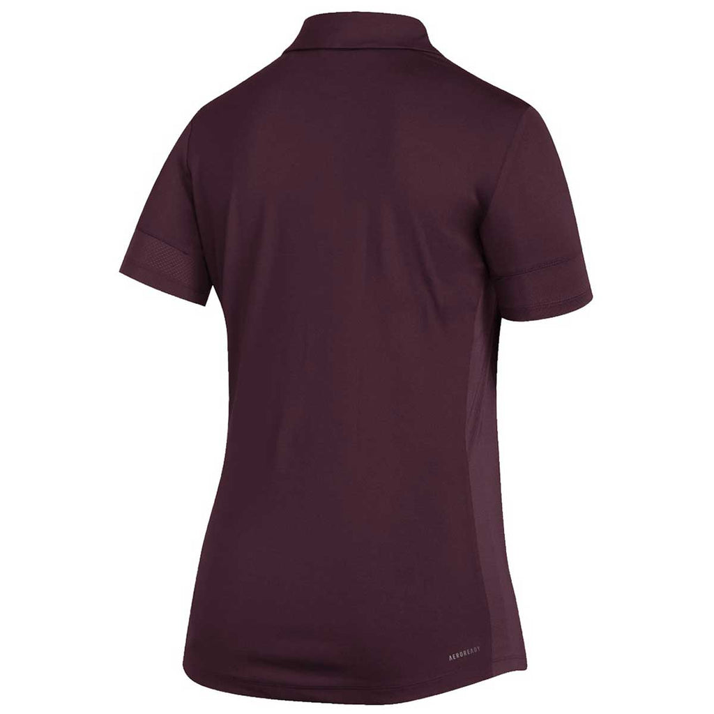 adidas Women's Team Maroon/White Under The Lights Coaches Polo