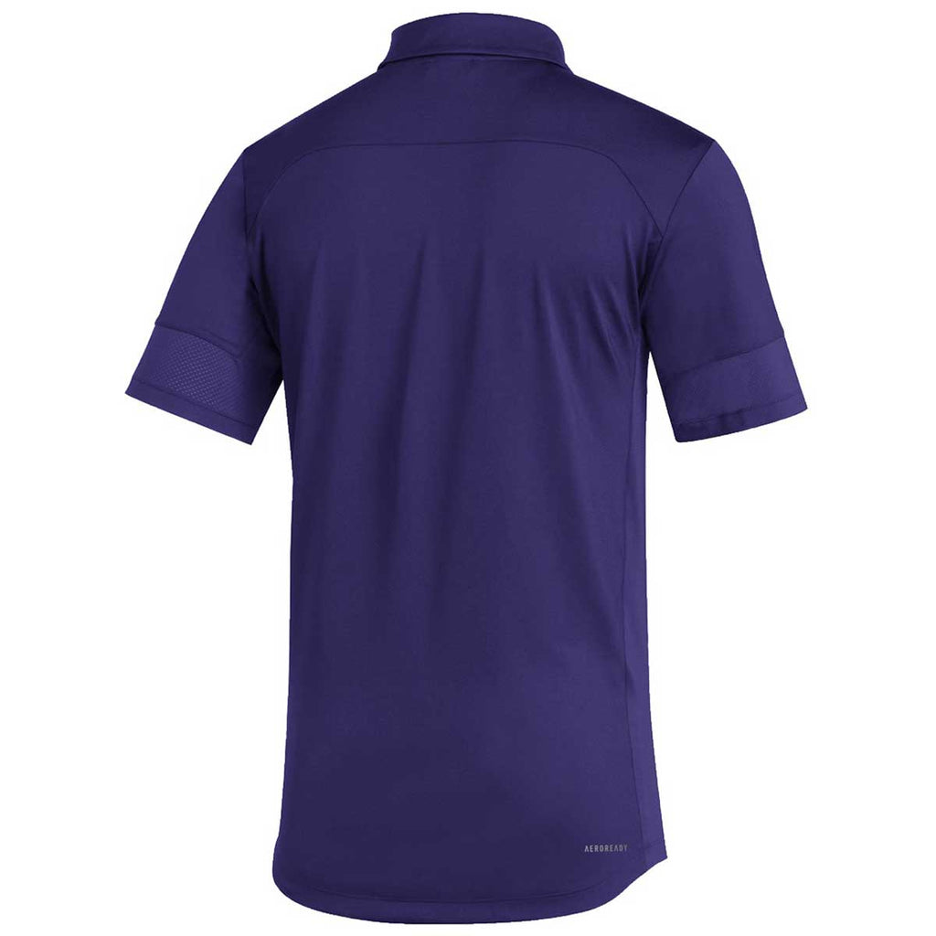 adidas Men's Team Collegiate Purple/White Under The Lights Coaches Polo