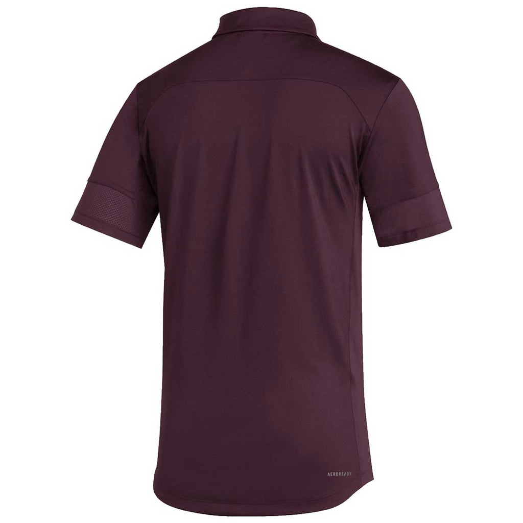 adidas Men's Team Maroon/White Under The Lights Coaches Polo