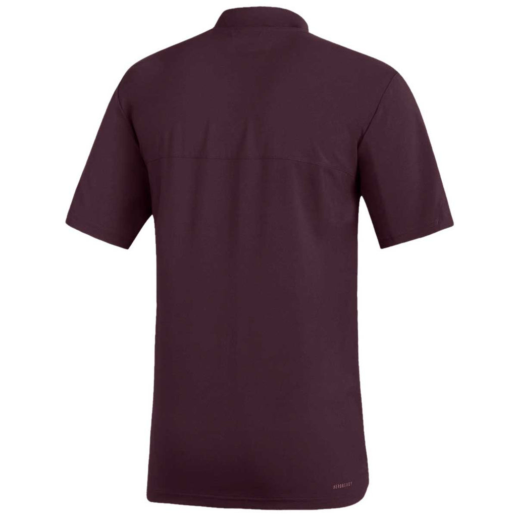 adidas Men's Team Maroon/White Under The Lights Short Sleeve 1/4 Zip