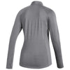 adidas Women's Grey Three Aeroready Printed Long Sleeve Polo