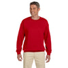 Gildan Unisex Cherry Red Heavy Blend 50/50 Fleece Crew