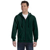 Gildan Unisex Forest Green Heavy Blend 50/50 Full Zip Hoodie