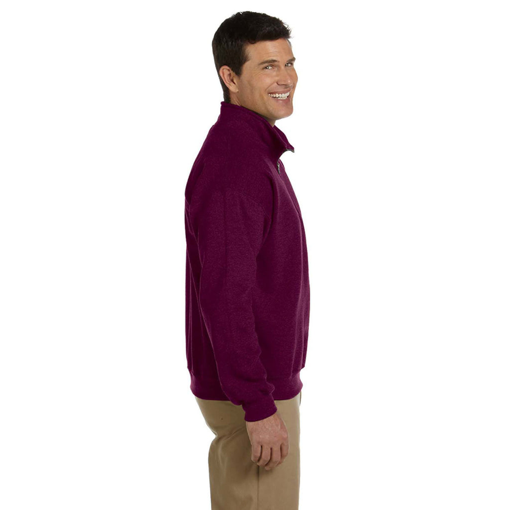 Gildan Unisex Maroon Heavy Blend 8 oz. Vintage Cadet Collar Sweatshirt