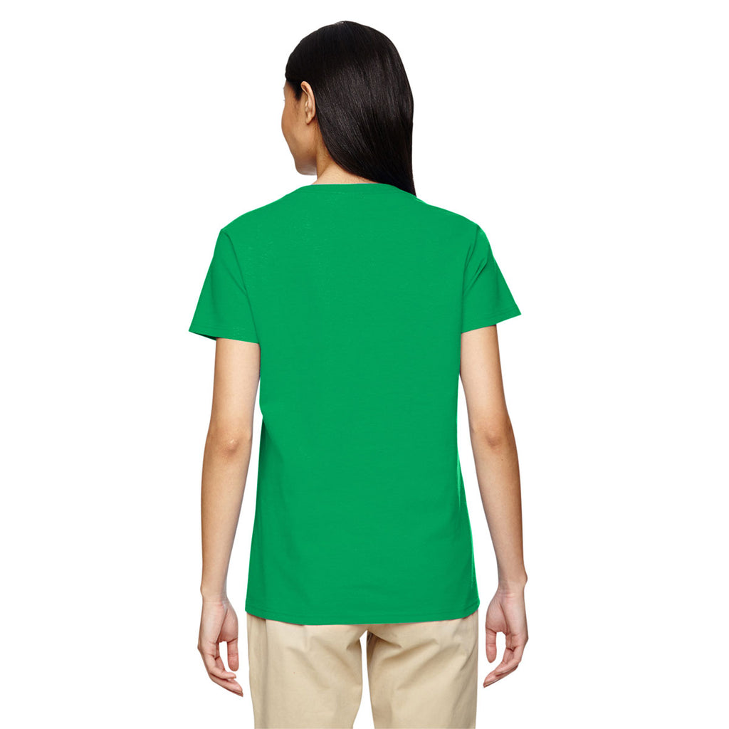 Gildan Women's Irish Green 5.3 oz. V-Neck T-Shirt