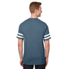 Gildan Men's Heather Navy/White Heavy Cotton Victory T-Shirt