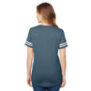 Gildan Women's Heather Navy/White Heavy Cotton Victory T-Shirt