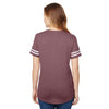 Gildan Women's Heather Maroon/White Heavy Cotton Victory T-Shirt