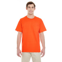 Gildan Men's Orange Heavy Cotton 5.3 oz. Pocket T-Shirt