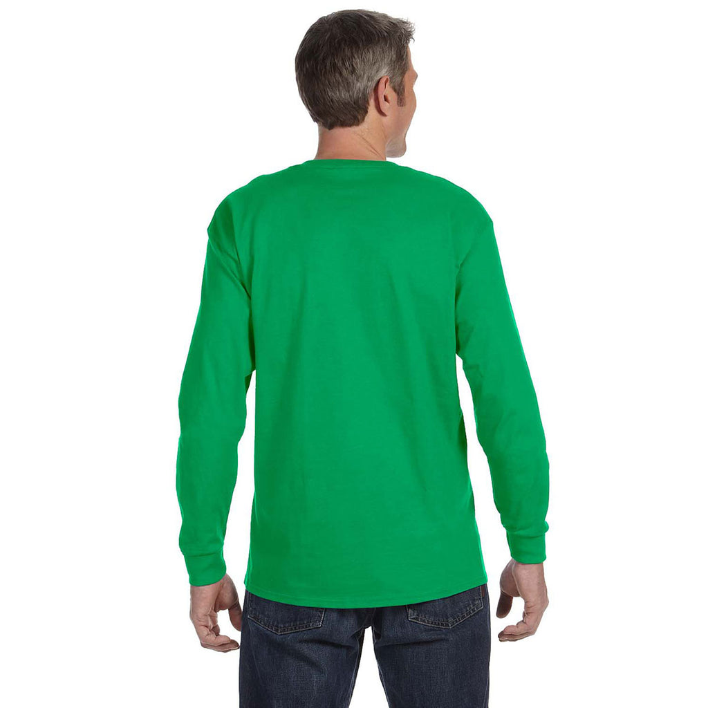 Gildan Men's Irish Green 5.3 oz. Long Sleeve T-Shirt