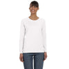 Gildan Women's White Heavy Cotton 5.3 oz. Long-Sleeve T-Shirt