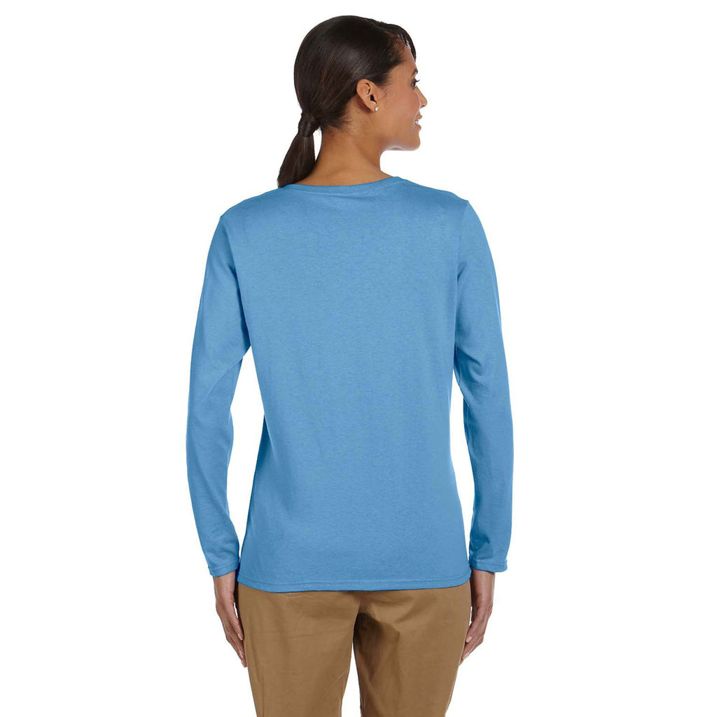 Gildan Women's Carolina Blue Heavy Cotton 5.3 oz. Long-Sleeve T-Shirt