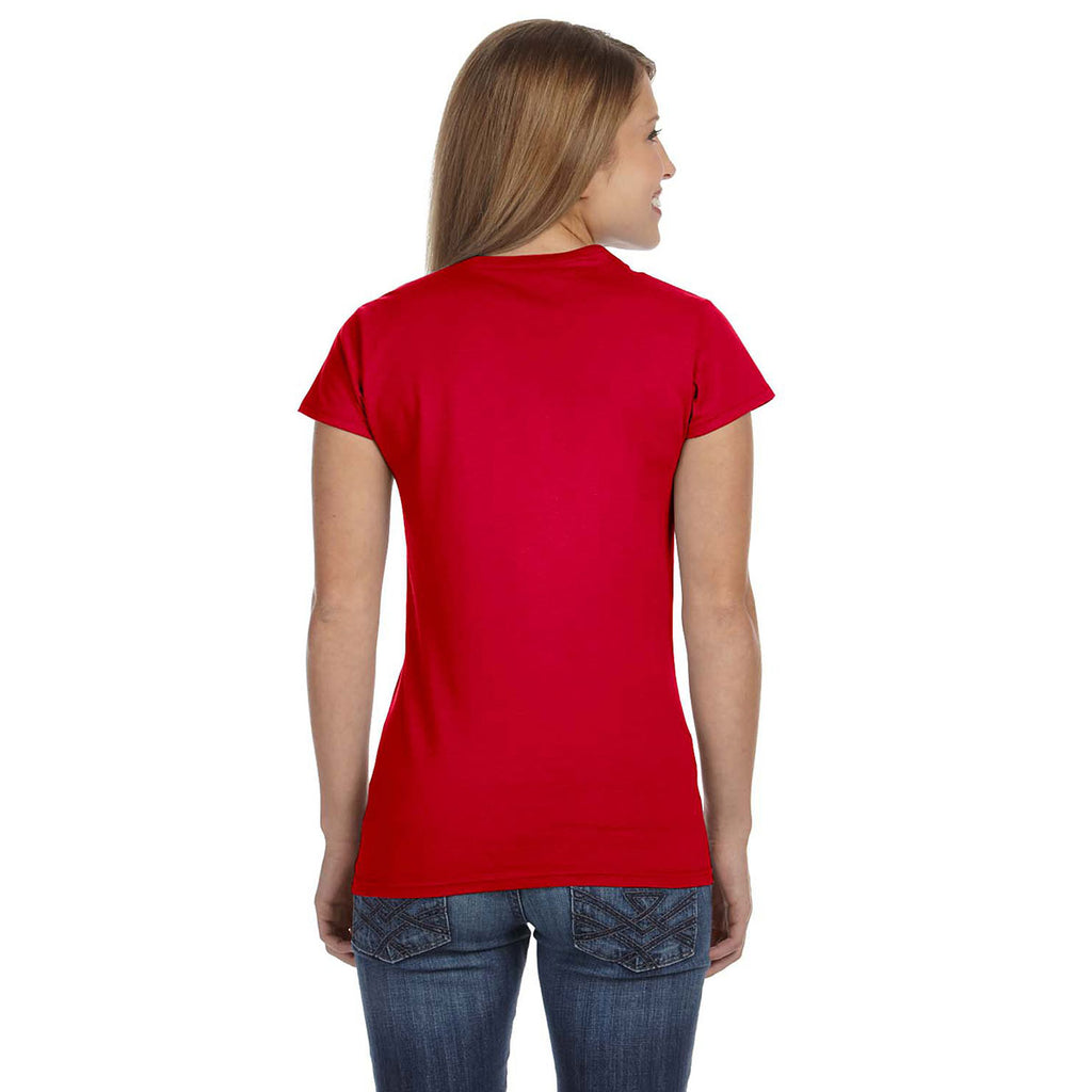 Gildan Women's Red Softstyle 4.5 oz. Fitted T-Shirt