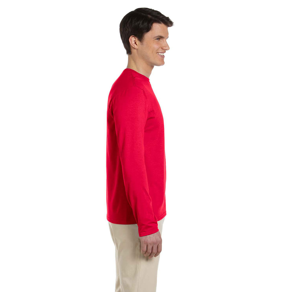 Gildan Men's Cherry Red Softstyle 4.5 oz. Long-Sleeve T-Shirt