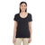 Gildan Women's Black Softstyle 4.5 oz. Deep Scoop T-Shirt