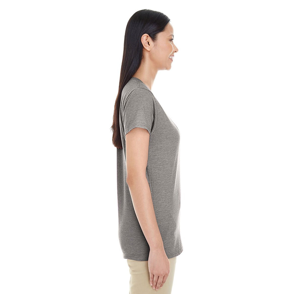 Gildan Women's Graphite Heather Softstyle 4.5 oz. Deep Scoop T-Shirt