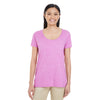 Gildan Women's Heather Radiant Orchid Softstyle 4.5 oz. Deep Scoop T-Shirt