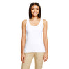 Gildan Women's White Softstyle 4.5 oz. Racerback Tank