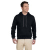 Gildan Unisex Black Premium Cotton Ringspun Hooded Sweatshirt