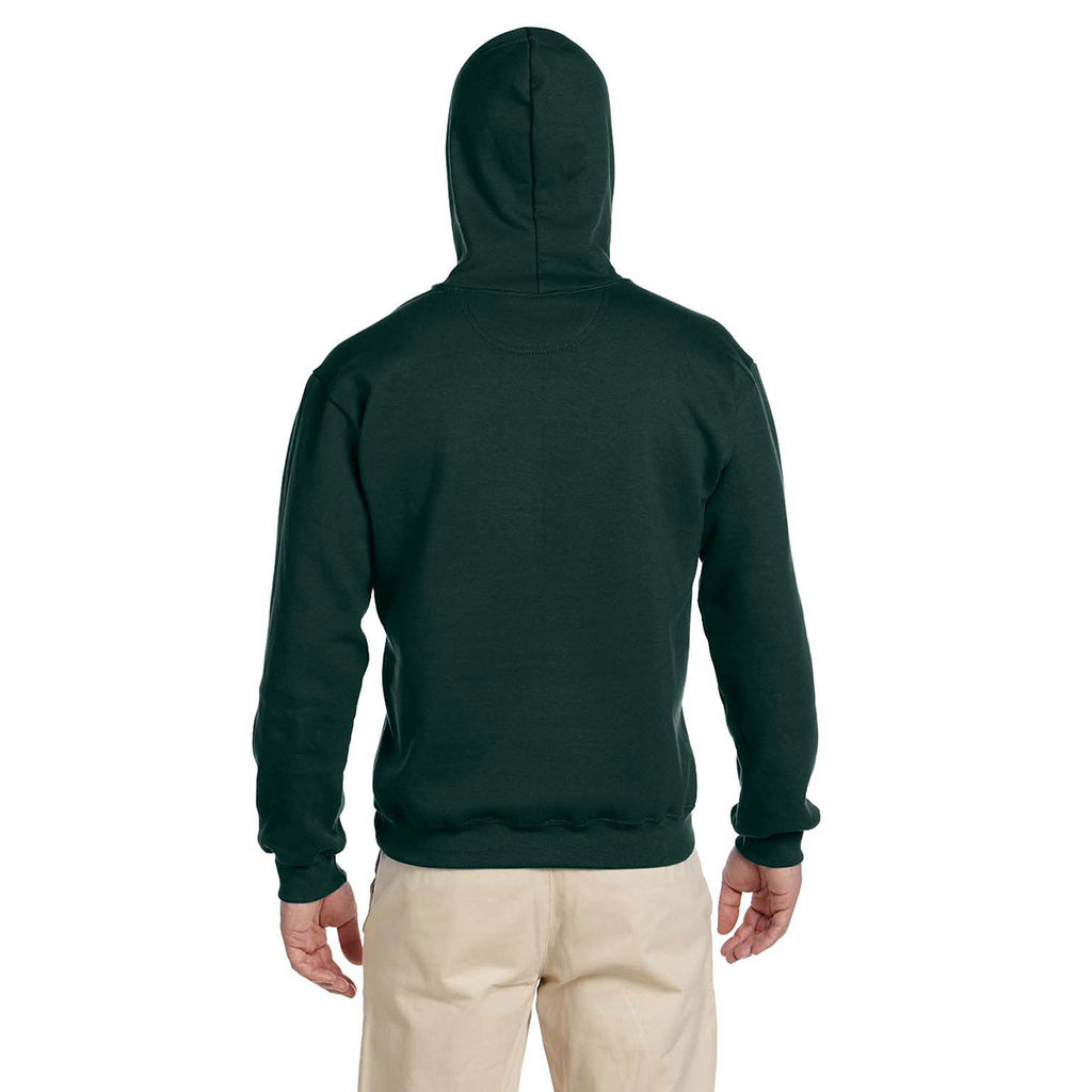 Gildan Unisex Forest Green Premium Cotton Ringspun Hooded Sweatshirt