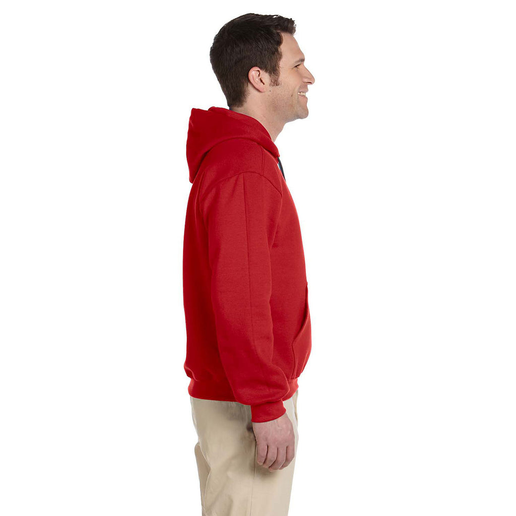 Gildan Unisex Red Premium Cotton Ringspun Hooded Sweatshirt